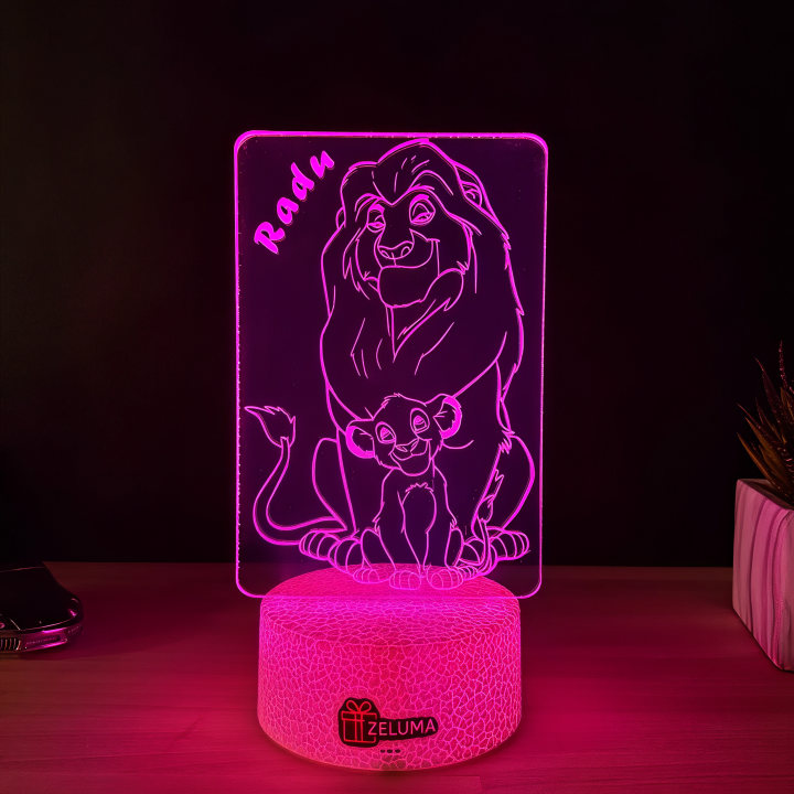 Lampa 3D Personalizata – Regele Leu