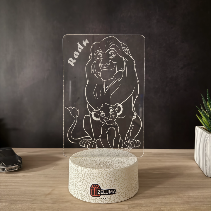 Lampa 3D Personalizata – Regele Leu