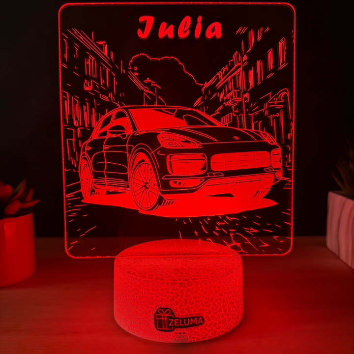 Lampa 3D Personalizata – Porsche Cayenne