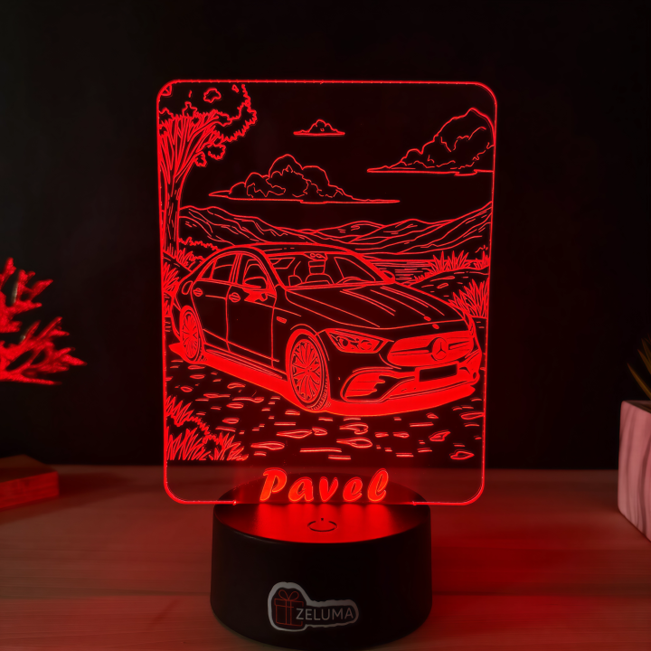 Lampa 3D Personalizata – Mercedes-Benz