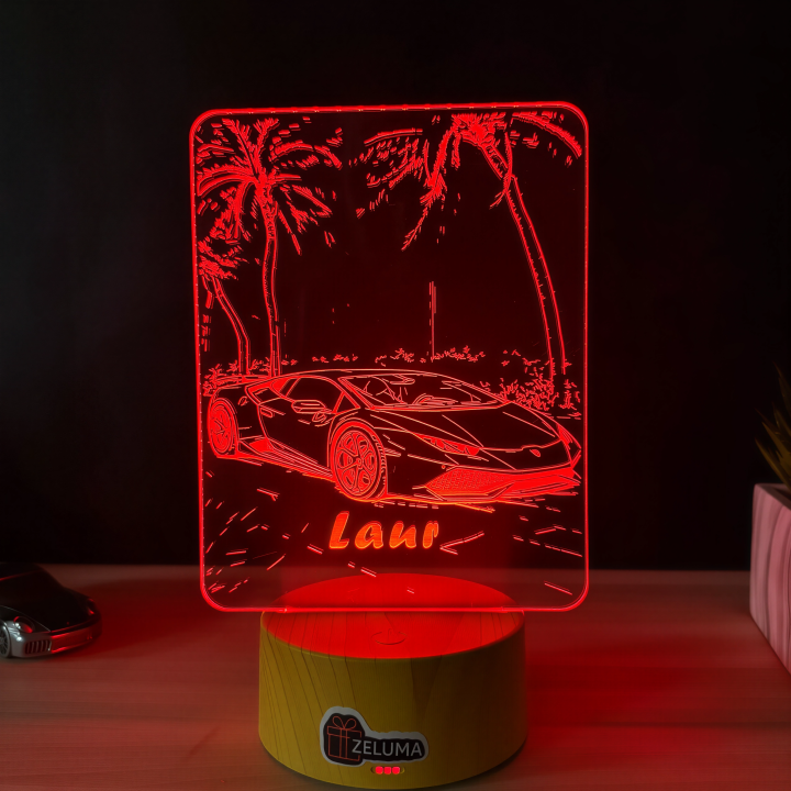 Lampa 3D Personalizata – Lamborghini Huracan