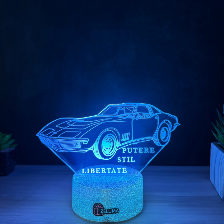 Lampa 3D – Masina Retro Sport