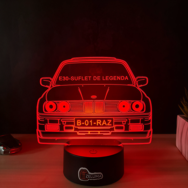 Lampa 3D Personalizata – E30, Suflet de Legenda