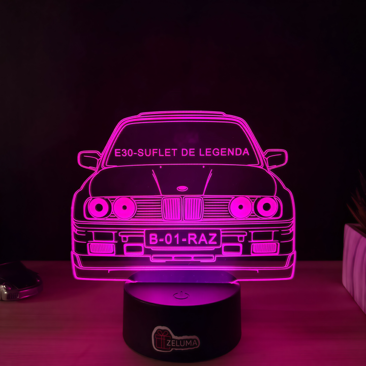 Lampa 3D Personalizata – E30, Suflet de Legenda