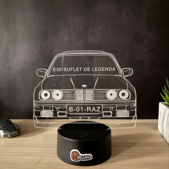 Lampa 3D Personalizata – E30, Suflet de Legenda