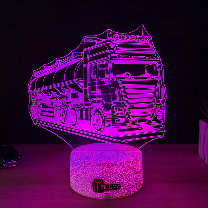 Lampa 3D Personalizata cu Camion – Design Truck Edition