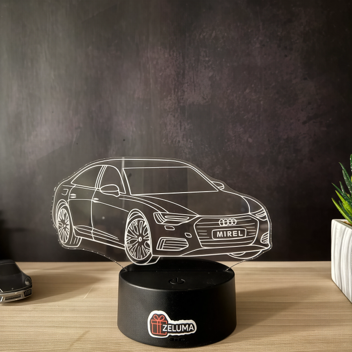 Lampa 3D Personalizata cu Masina – Model Audi Premium