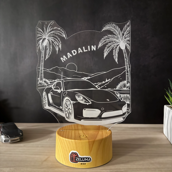 Lampa 3D Personalizata cu Masina Sport – Design Exotic Drive