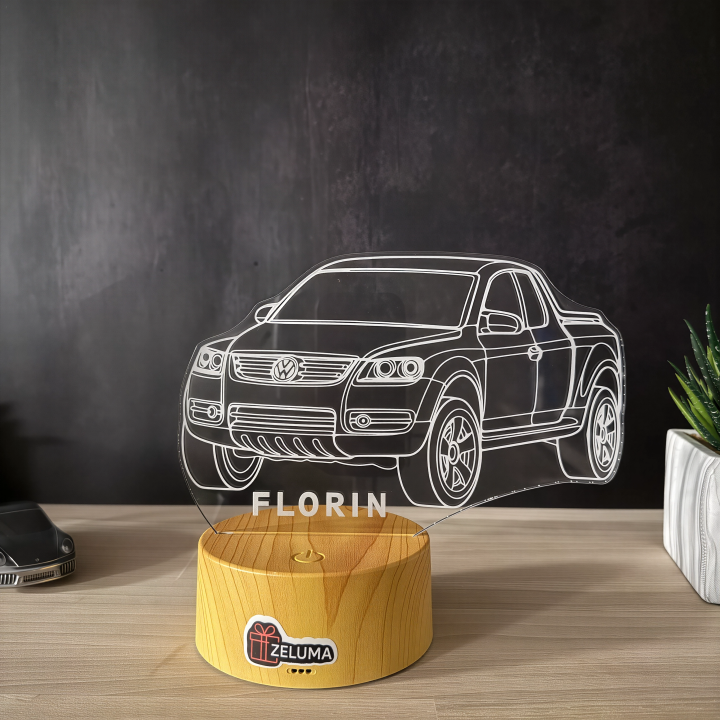 Lampa 3D Personalizata cu Masina – VW Amarok Edition