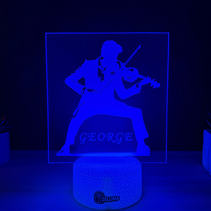 Lampa 3D Personalizata – Violonist cu Nume