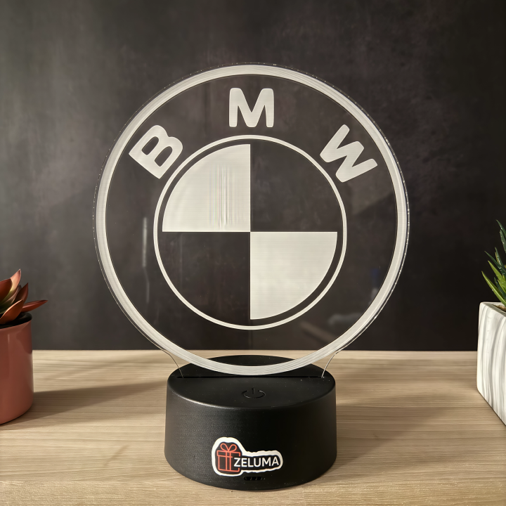 Lampa 3D cu Logo BMW – Editie Premium pentru Pasionati Auto