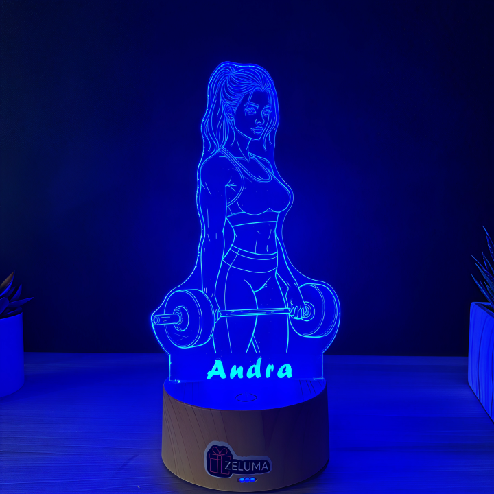 Lampa 3D Personalizata – Fitness Girl