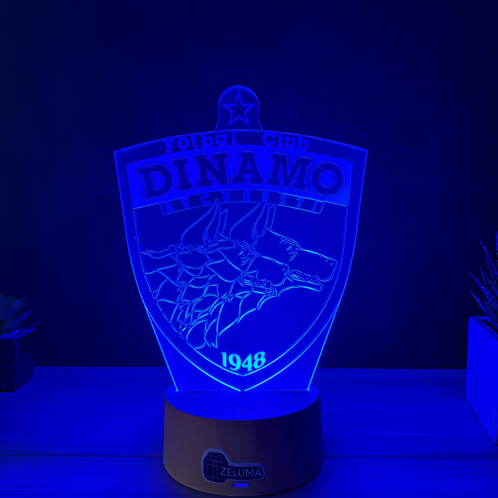 Lampa 3D cu Logo – Dinamo Bucuresti