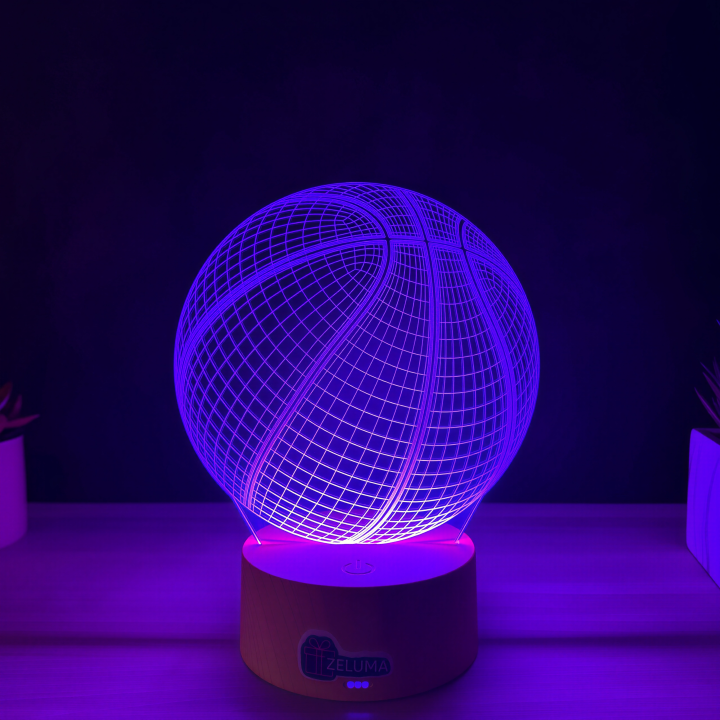 Lampa 3D cu Design Baschet – Efect Geometric
