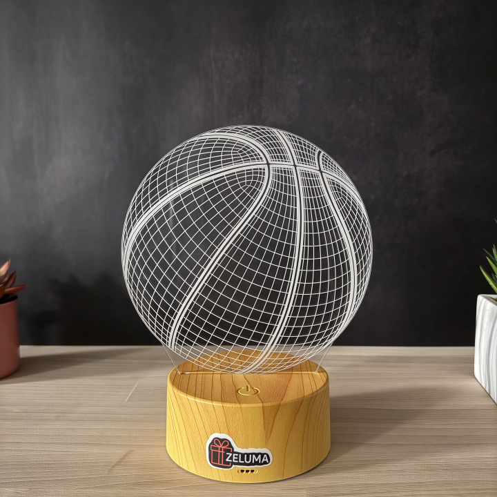 Lampa 3D cu Design Baschet – Efect Geometric