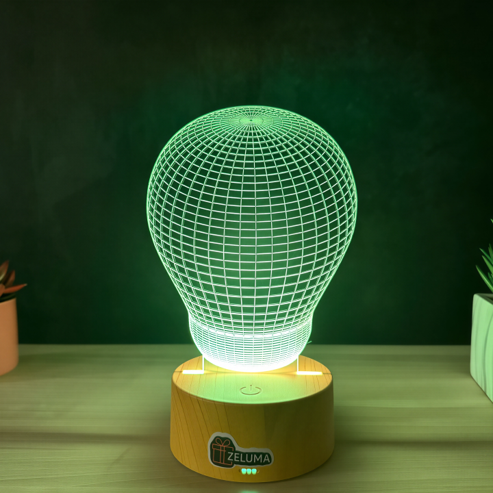 Lampa 3D cu Design Futuristic – Bulb Geometric