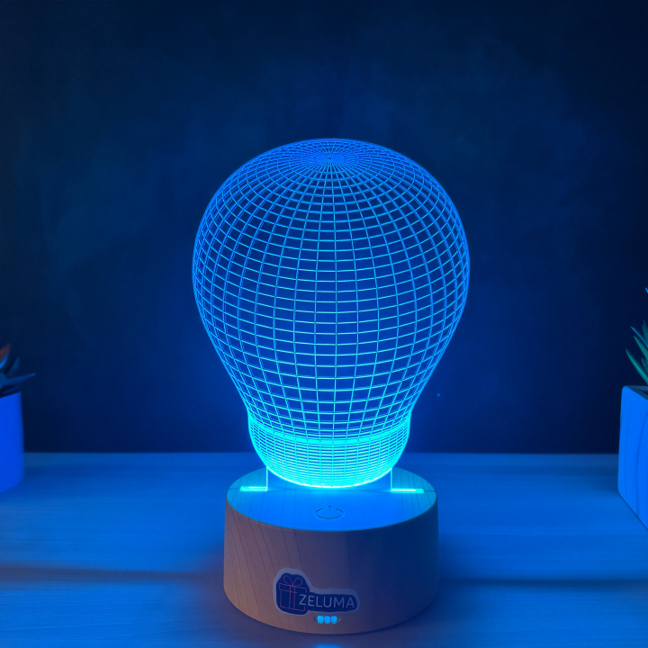 Lampa 3D cu Design Futuristic – Bulb Geometric