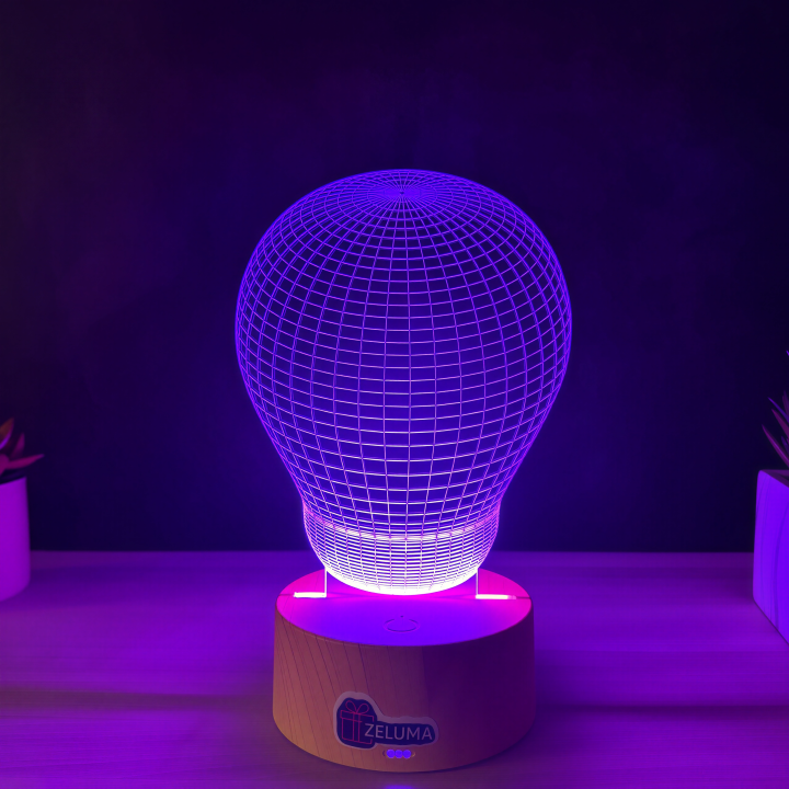 Lampa 3D cu Design Futuristic – Bulb Geometric