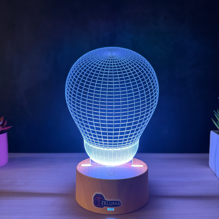 Lampa 3D cu Design Futuristic – Bulb Geometric