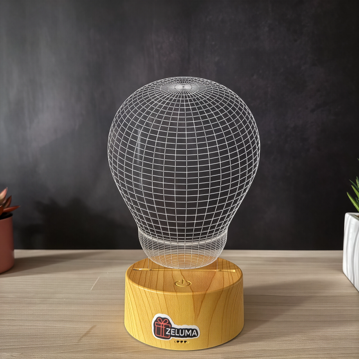 Lampa 3D cu Design Futuristic – Bulb Geometric