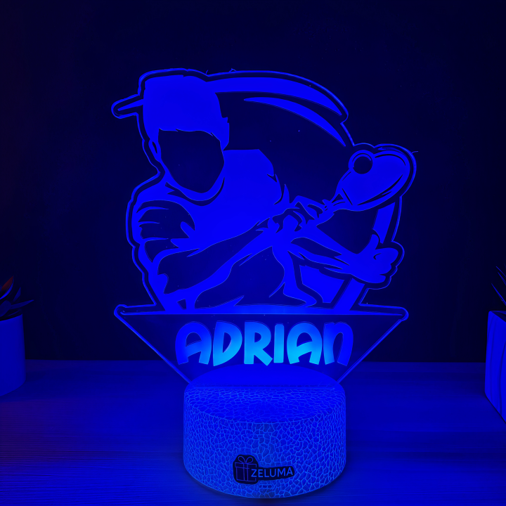 Lampa 3D cu Nume Personalizat – Tenis Player