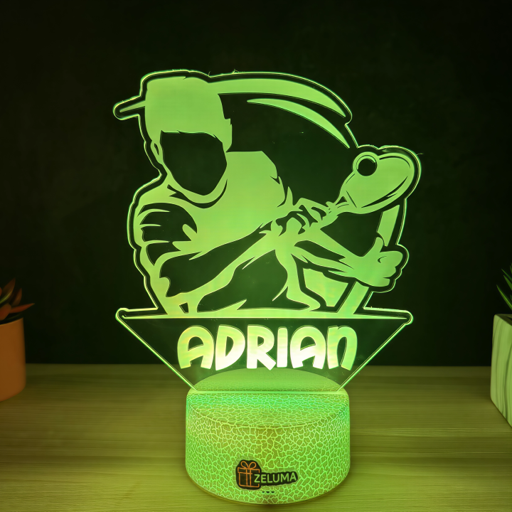 Lampa 3D cu Nume Personalizat – Tenis Player