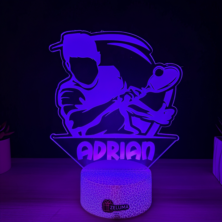 Lampa 3D cu Nume Personalizat – Tenis Player