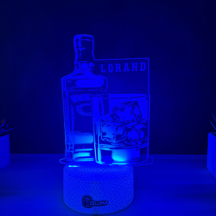 Lampa 3D Personalizata – Whisky Edition