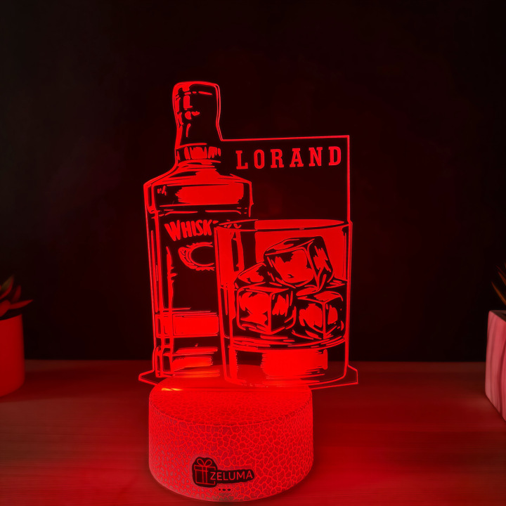 Lampa 3D Personalizata – Whisky Edition