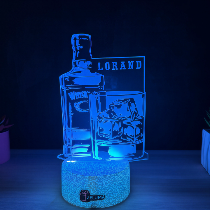 Lampa 3D Personalizata – Whisky Edition