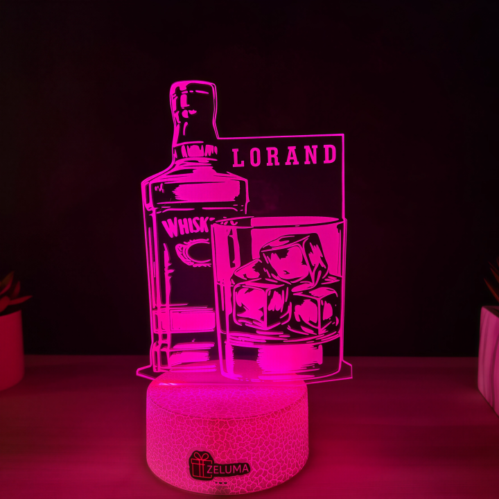 Lampa 3D Personalizata – Whisky Edition
