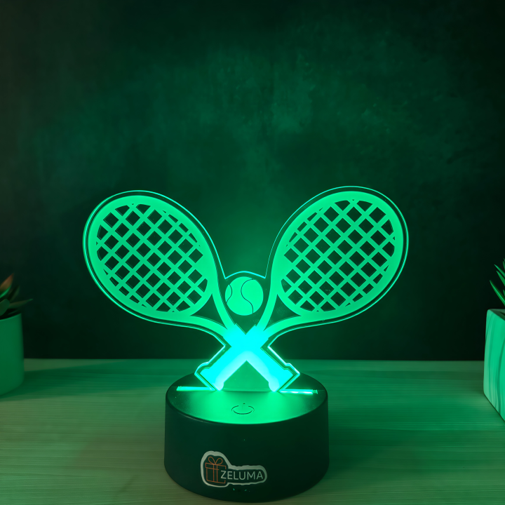 Lampa 3D cu Design Tenis – Double Racket