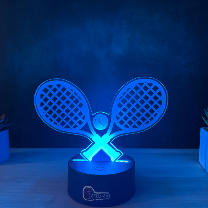 Lampa 3D cu Design Tenis – Double Racket