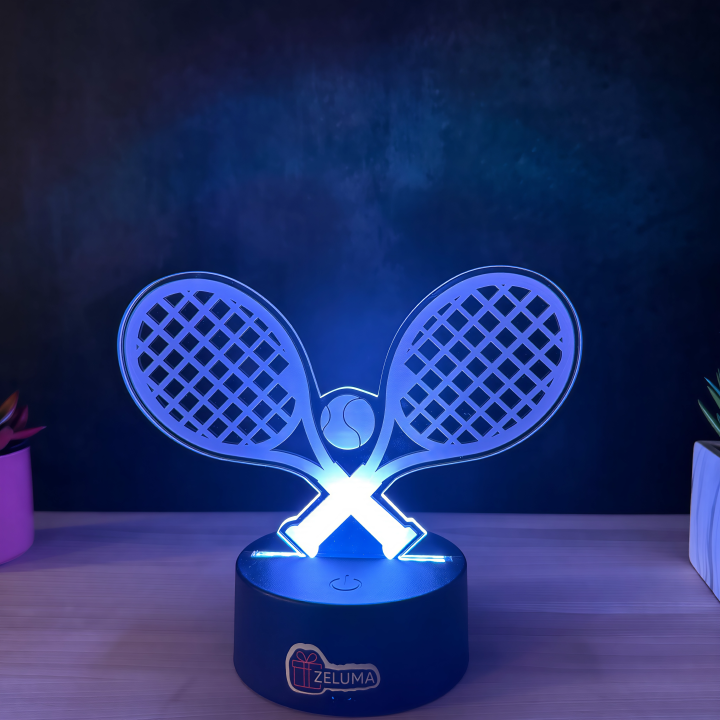 Lampa 3D cu Design Tenis – Double Racket