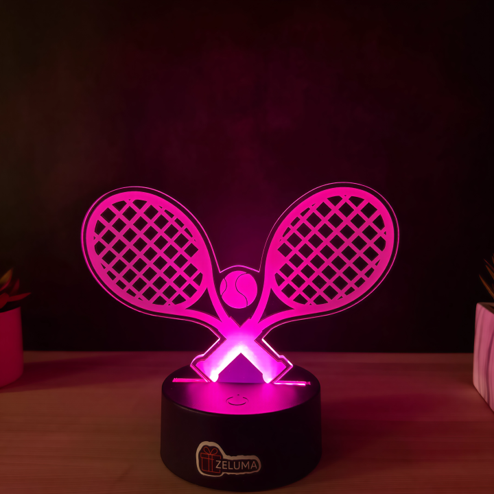Lampa 3D cu Design Tenis – Double Racket