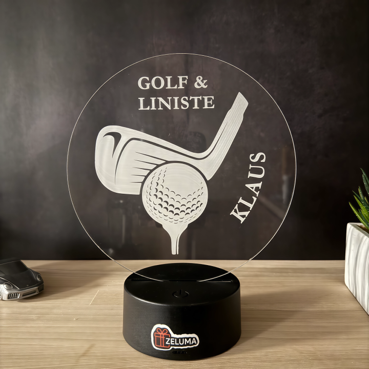 Lampa 3D Personalizata – Golf si Liniste