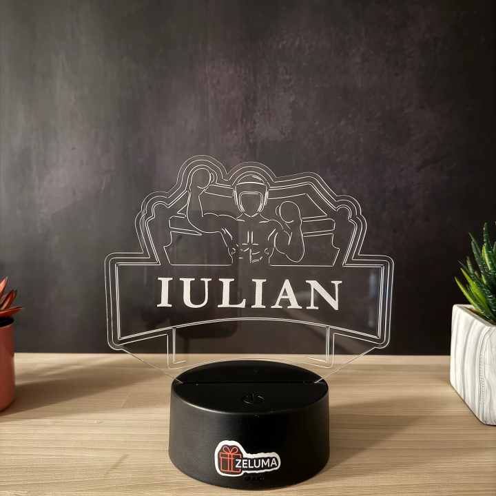 Lampa 3D Personalizata - Box Champion