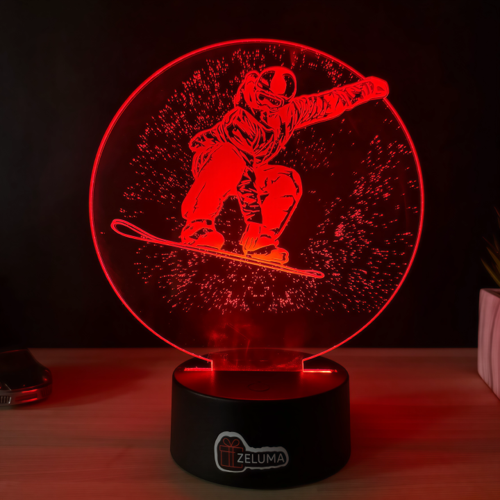 Lampa 3D Snowboarder