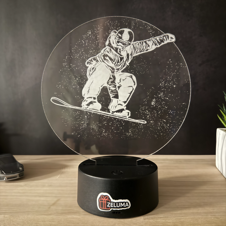 Lampa 3D Snowboarder