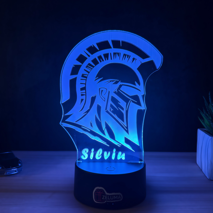 Lampa 3D Gladiator - Personalizata cu Nume