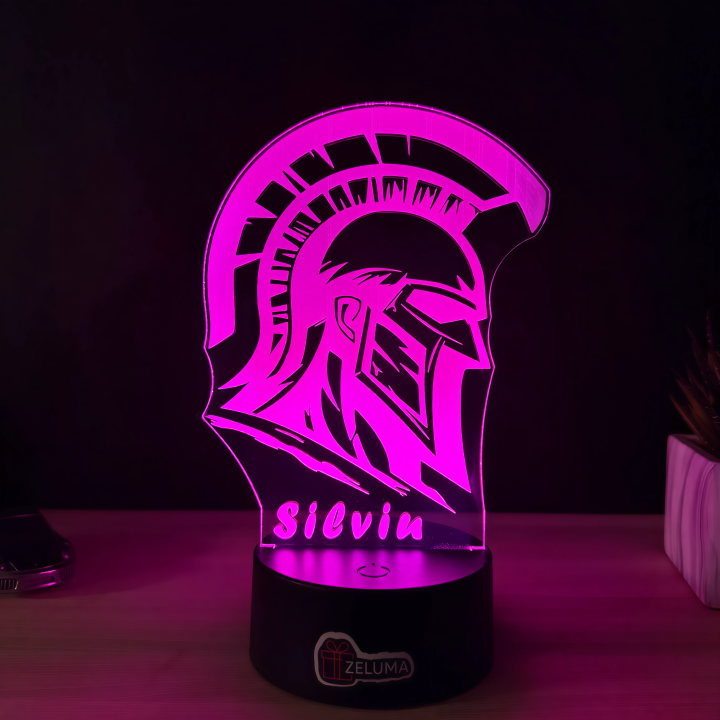 Lampa 3D Gladiator - Personalizata cu Nume