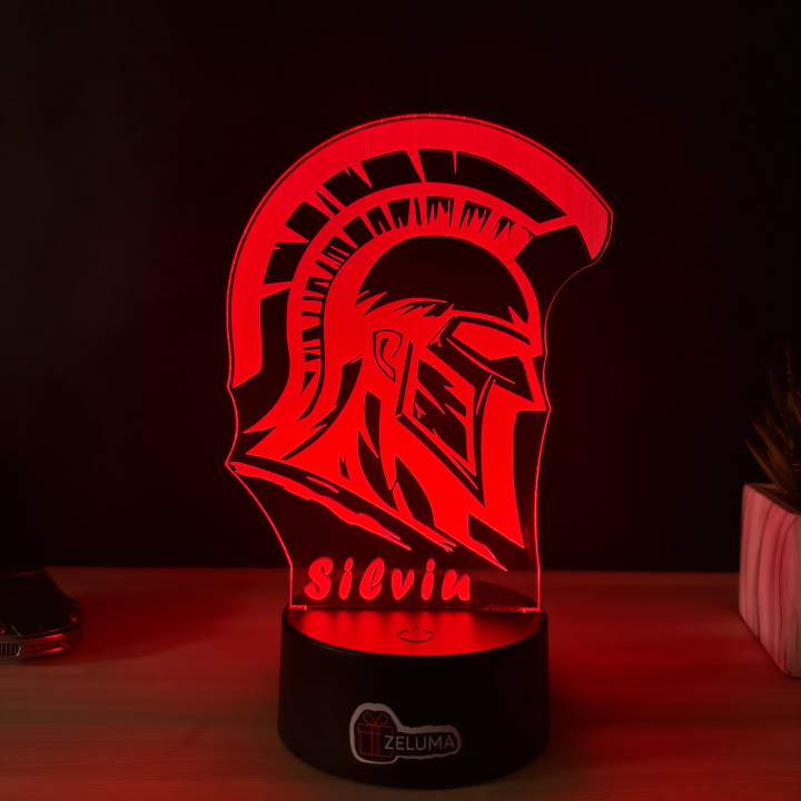 Lampa 3D Gladiator - Personalizata cu Nume