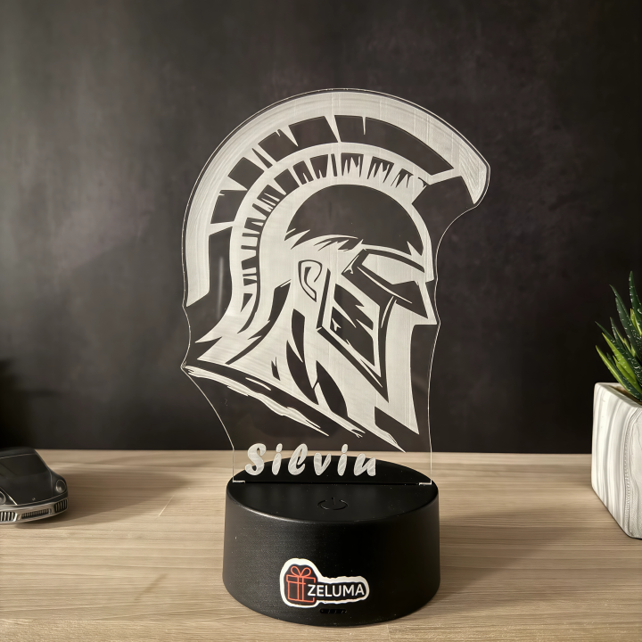 Lampa 3D Gladiator - Personalizata cu Nume