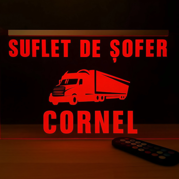 Placheta Tir 35 cm x 23 cm x 5mm cu 4 ventuze – Model Suflet de sofer