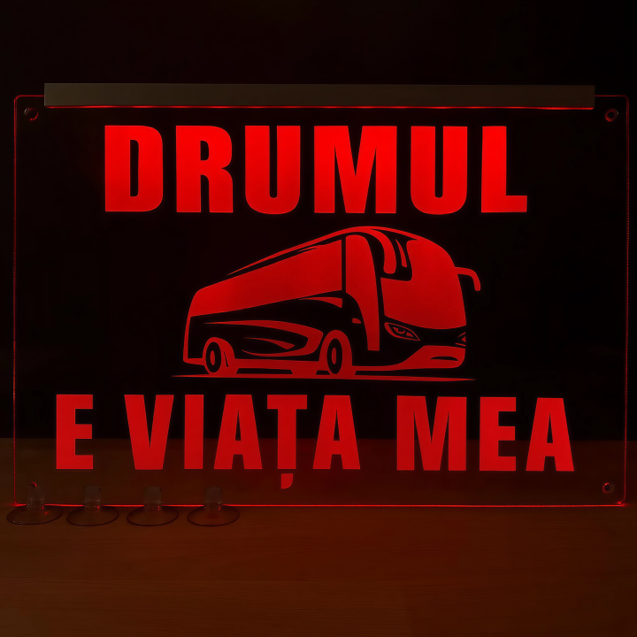 Placheta Tir 35 cm x 23 cm x 5mm cu 4 ventuze – Model Drumul e viata mea