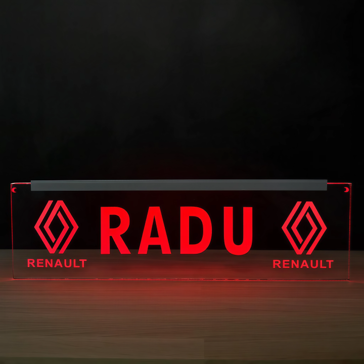 Placheta Tir 35 cm x 10 cm x 5mm cu 2 ventuze – Model Renault