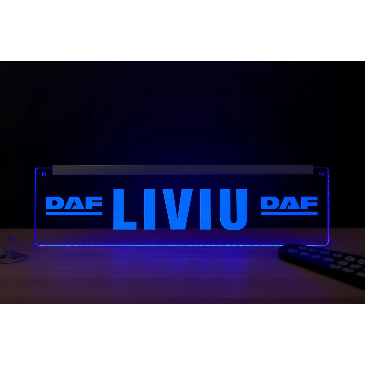 Placheta Tir 35 cm x 10 cm x 5mm cu 2 ventuze – Model Daf 2