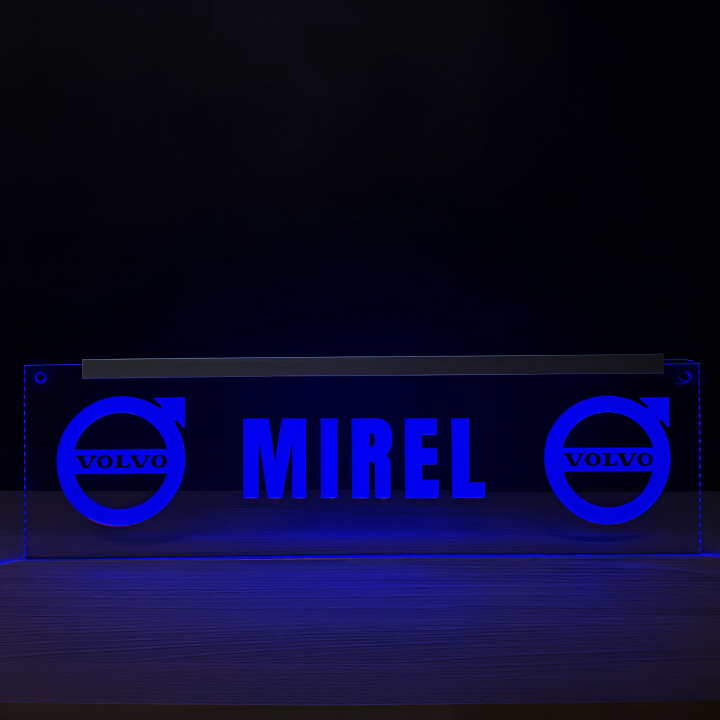 Placheta Tir 35 cm x 10 cm x 5mm cu 2 ventuze – Model Volvo