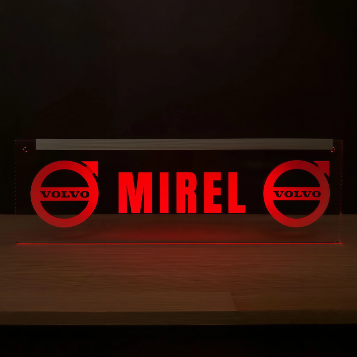 Placheta Tir 35 cm x 10 cm x 5mm cu 2 ventuze – Model Volvo