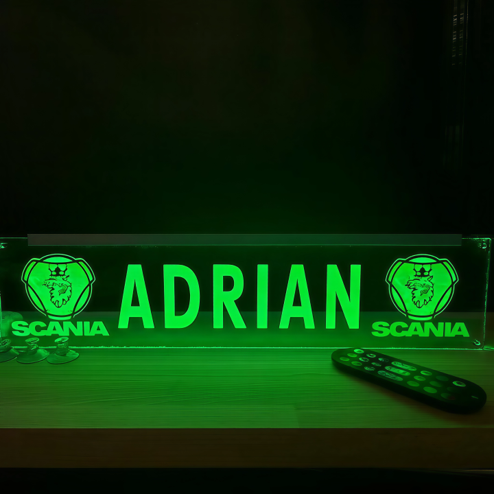 Placheta Tir 52 cm x 12 cm x 5mm cu 4 ventuze – Model Scania